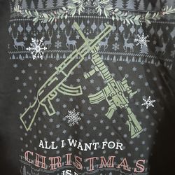 New Gun Christmas Texas Sz Large Sweater Texas Cool Dad Affliction Type Sweatshirt