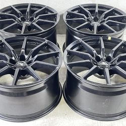 19x10.5 Ford Mustang GT350 Shelby black wheels rim Factory OEM 10053 10054