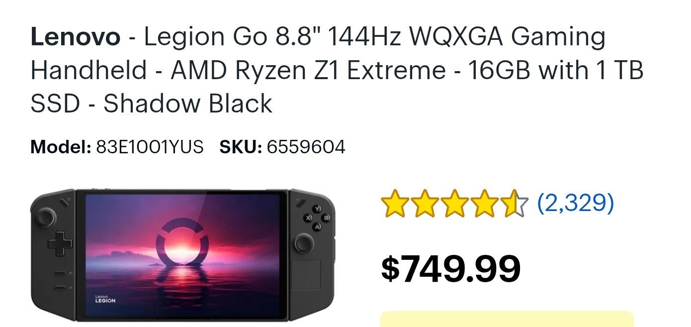 Lenovo Legion Go Handheld Console