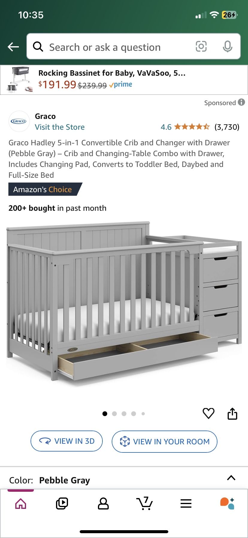 GRACO Hadley Crib And Changer With Drawer