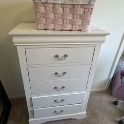5 Drawer Dresser White