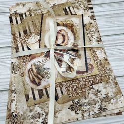 Junk Journal Ephemera Kit - Coffee Beans Pages + Ephemera Journal Scrapbooking Mixed Media