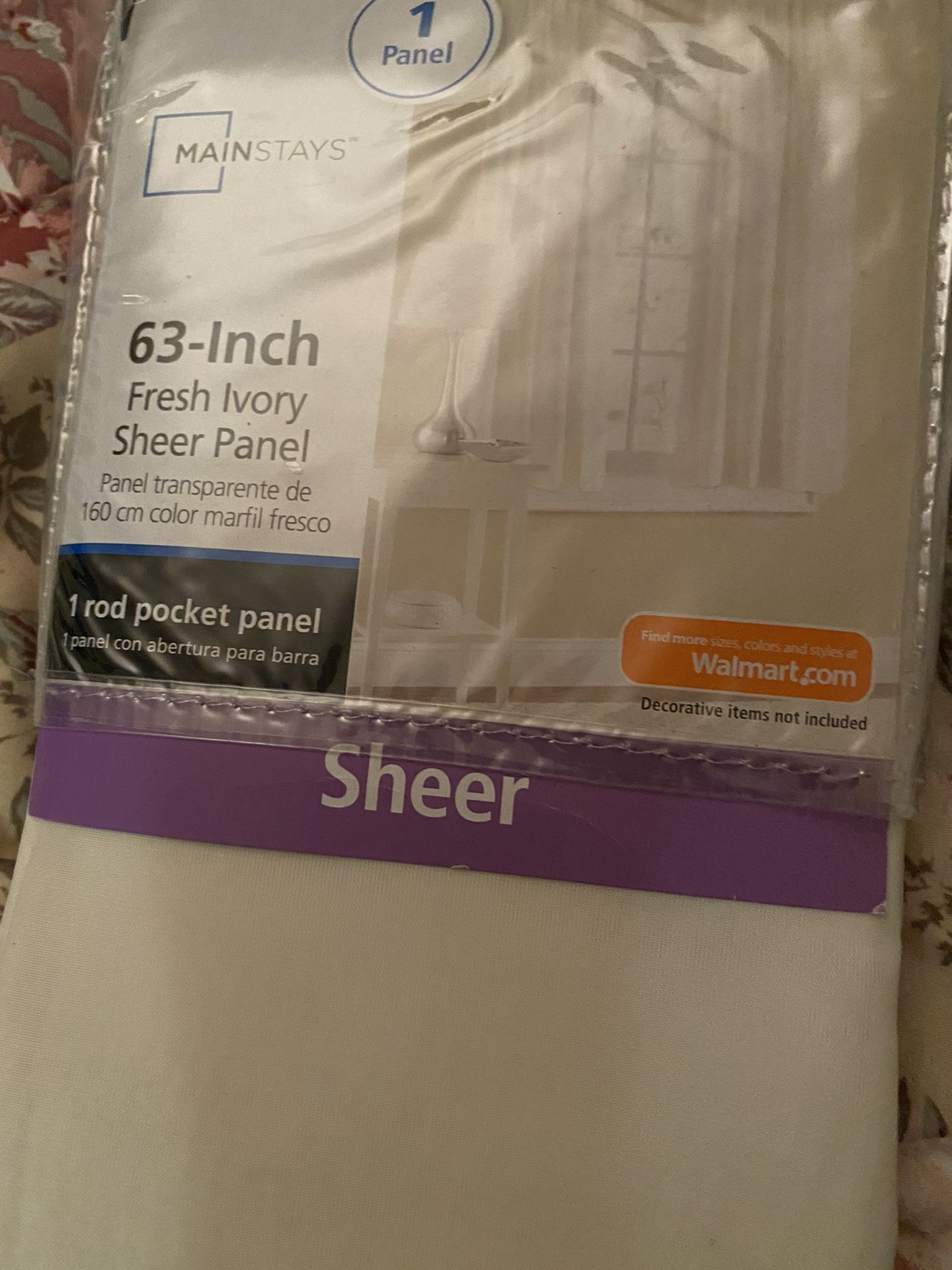 Brand New ivory sheer curtains for windows