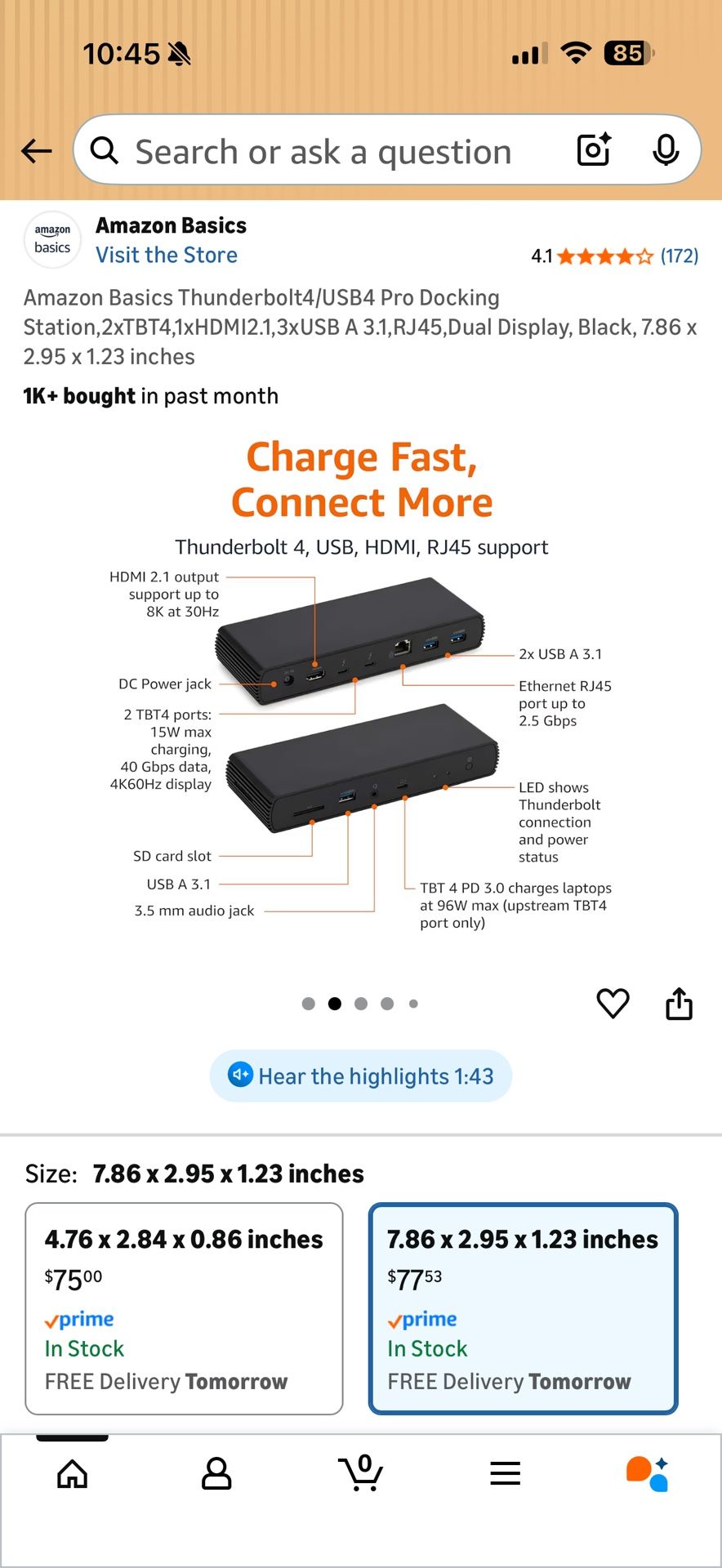 Thunderbolt4/USB4 Pro Docking Station