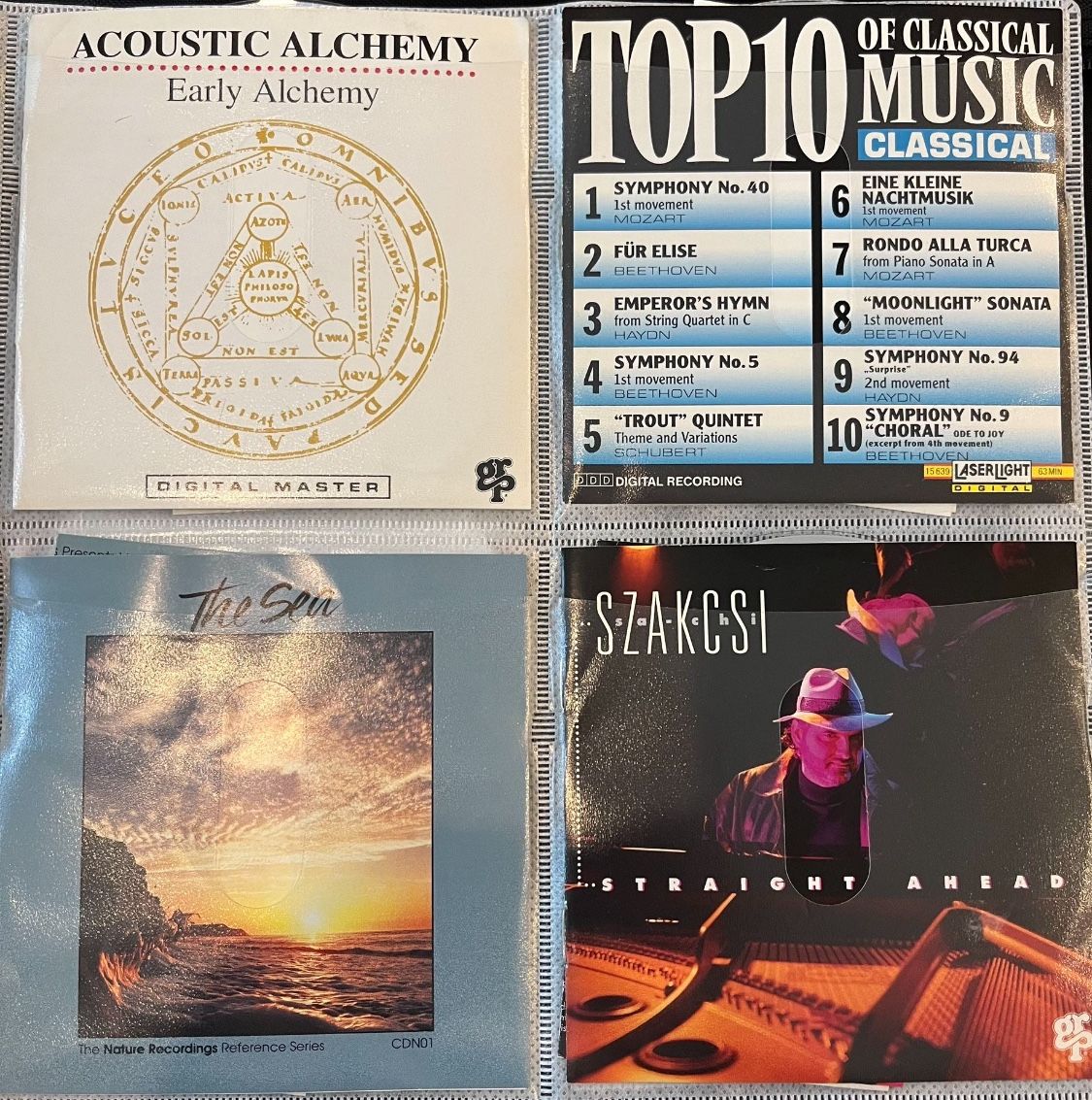 Relaxation Music Package 4 CD Collection. Top 10 Classical Music, Acoustic Alchemy, Szakcsi, The Sea Great collection of songs. Includes 4 CDs and alb