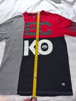 Ecko Unltd. MCMLXXXII "XL Infinity". Color Block Tee in Red & Black Size Medium