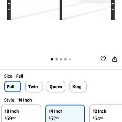 Full size bed frame