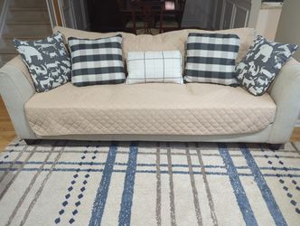 Beige Sofa And Loveseat