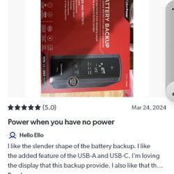 CyberPower - Battery Backup W/  Surge Protection And USB Charging