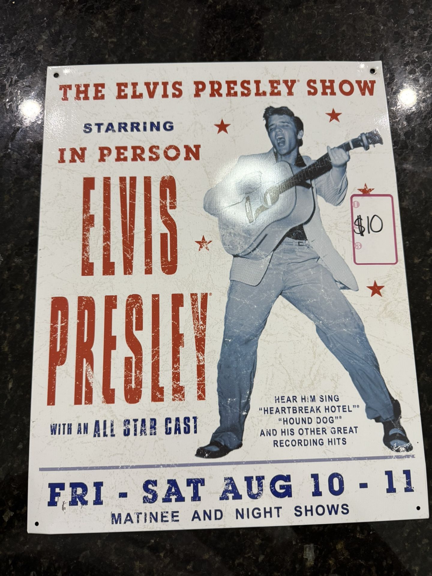 Elvis Metal Sign Decor