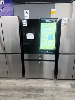 🔥 SAMSUNG BESPOKE 29 CU FT FOUR DOOR REFRIGERATOR WITH AI FAMILY HUB + IN STAINLESS STEEL 🔥