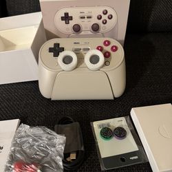 8Bitdo Pro 3 Bluetooth Controller with TMR Joysticks, Swappable ABXY Buttons, Pro Back Buttons, Charging Dock, Hall Effect Triggers for Switch/Switch 