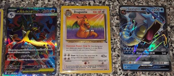 Pokémon Card Lot – Dragonite, Gyarados GX, Charizard, Misty's Seadra Prerelease