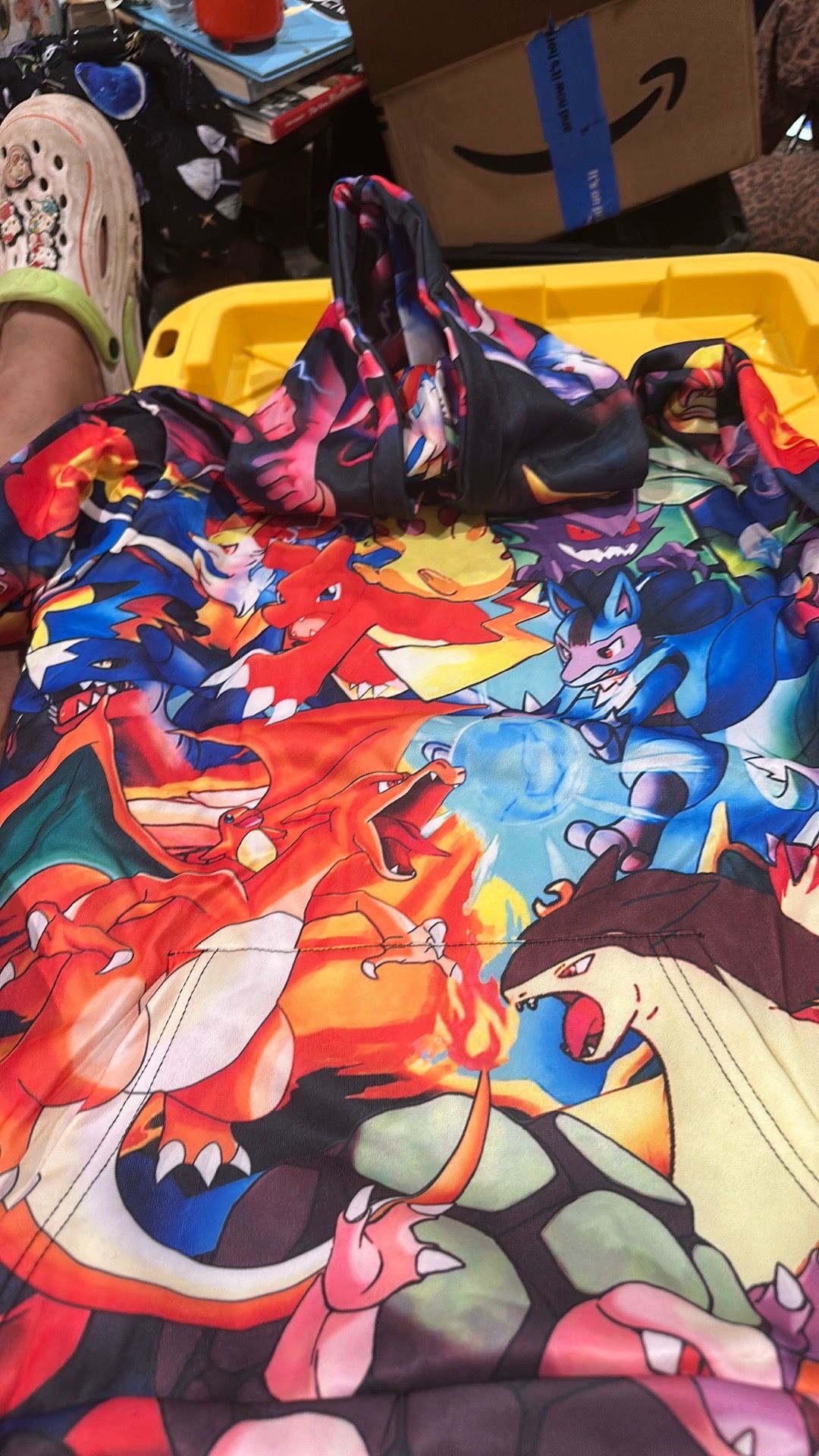 vibrant Pokémon-themed hooded sweatshirts featuring popular characters like Charizard and Gengar. BRAND NEW.