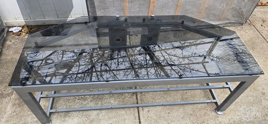 Glass and Metal TV stand 48" x 24"