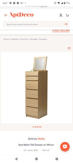 Ikea malm dresser with mirror