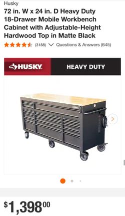 72" Mobile Workbench Toolchest 