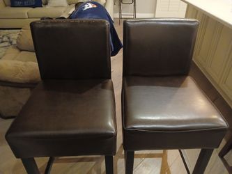 Leather Brown High Chair