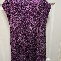 Scala Purple Sequin Dress Size 10