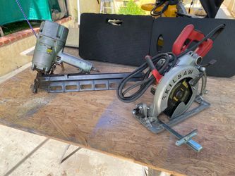 Hitachi framing, gun and skill mag saw.