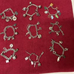 Vintage Sterling Silver Charm Bracelets