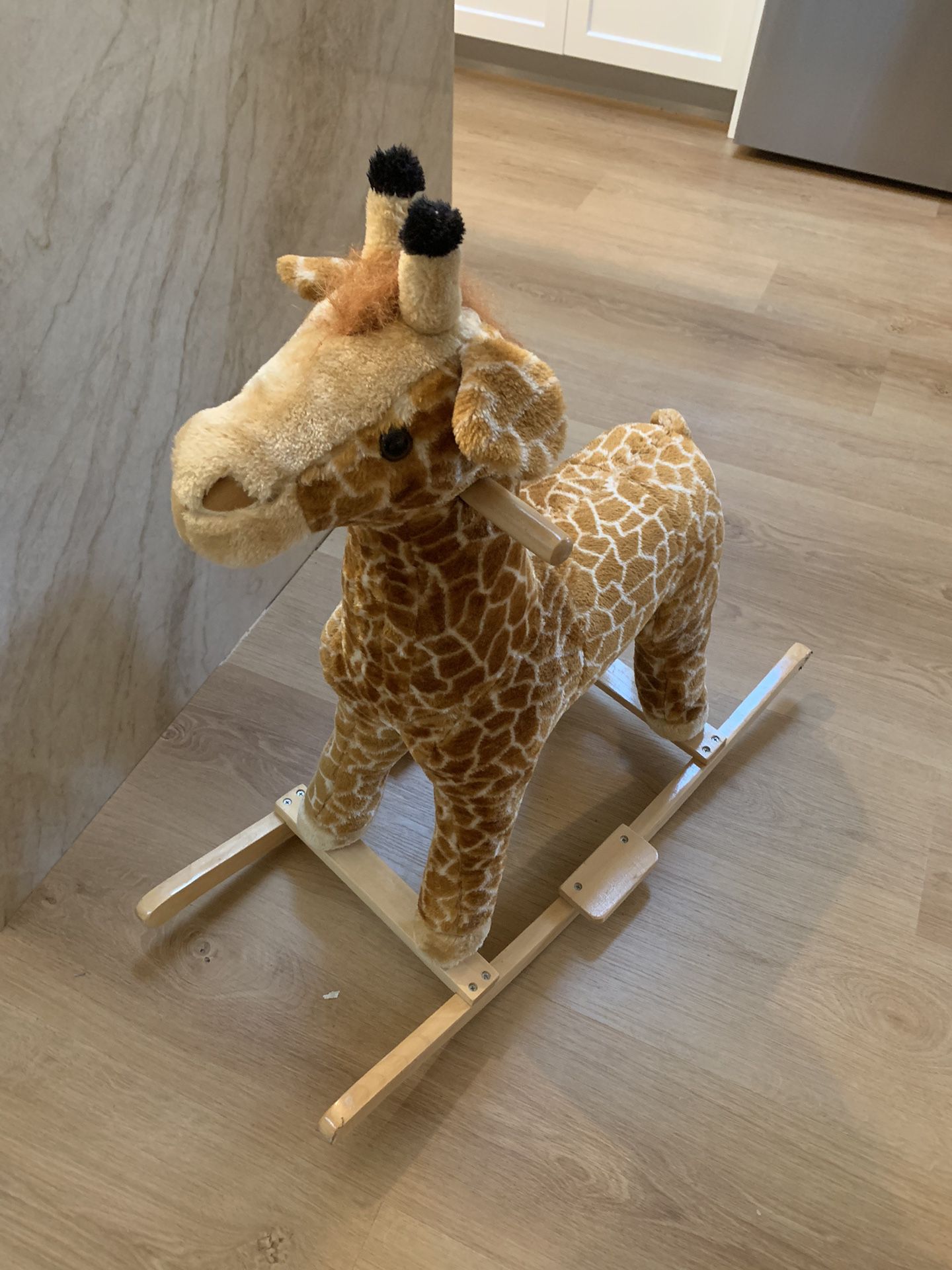 Giraffe Plush Rocking Animal Ride On Toy