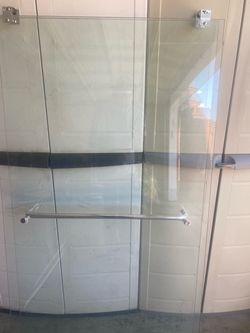 Bathroom slide glass