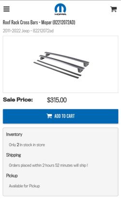ROOF RACK Mopar Jeep G. Cherokee