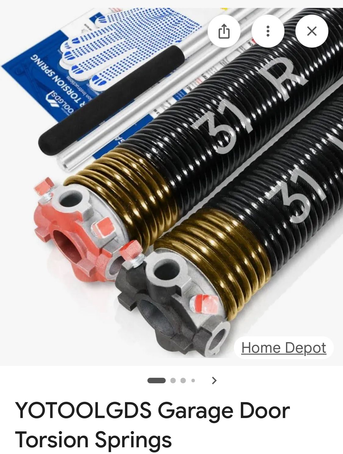 Torsion Springs New In Box