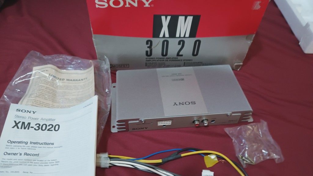 Sony XM 3020 Amplifier. Never Ran, with box, car Amp, 160 watts.