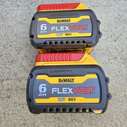 Dewalt 60v Flexvolt Batteries 6.0 Ah Brand New Price For Both 