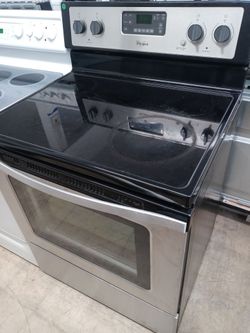 Whirlpool stainless steel glasstop stove - Free delivery