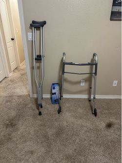 Crutches and walker