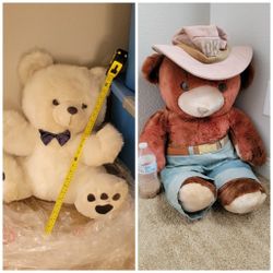 Jumbo 2ft Teddy Bear $5 Smokey The Bear $45