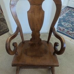 Vintage Tell City "Balloon" Back Maple Rocking Chair