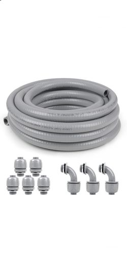 1/2 inch 100Ft Liquid-Tight Conduit Kit, Flexible Non Metallic Electrical Conduit