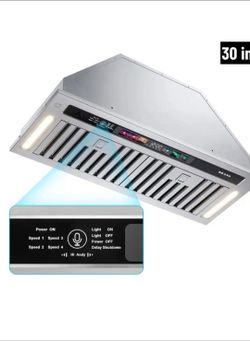 30in Convertible Insert Range Hood Stainless Steel Kitchen Hood