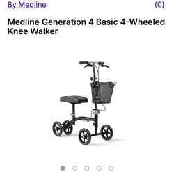 Black,Medline 4 wheel Knee Cart Ref MDS86000G4