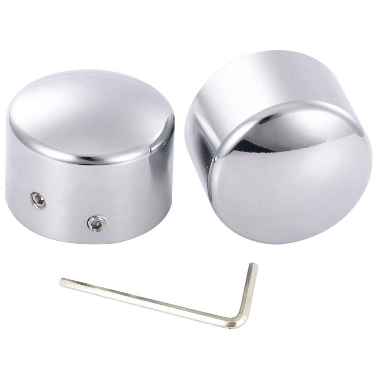 Chrome Front Axle Nut Cover Axle Caps Compatible for Harley Softail Electra Road Glide Sportster