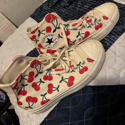 Cherry Platform Converses 