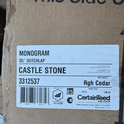 Vinyl Siding  Double 5 Dutchlap Rough Cedar Finish Monogram CertainTeed