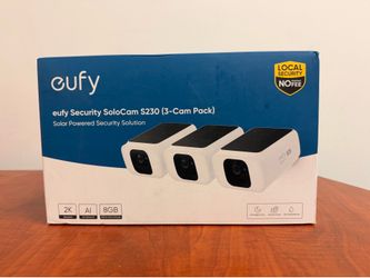 Eufy Security SoloCam S230 (3 Camera Pack) Brand New In Box