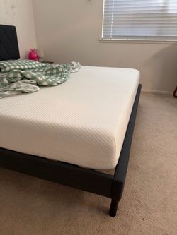 8” King Size Mattress, King size bed frame with 2 side tables for sale