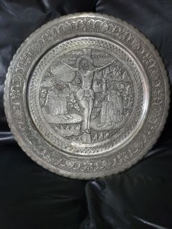 Silver Orthodox Platter (Jesus) 