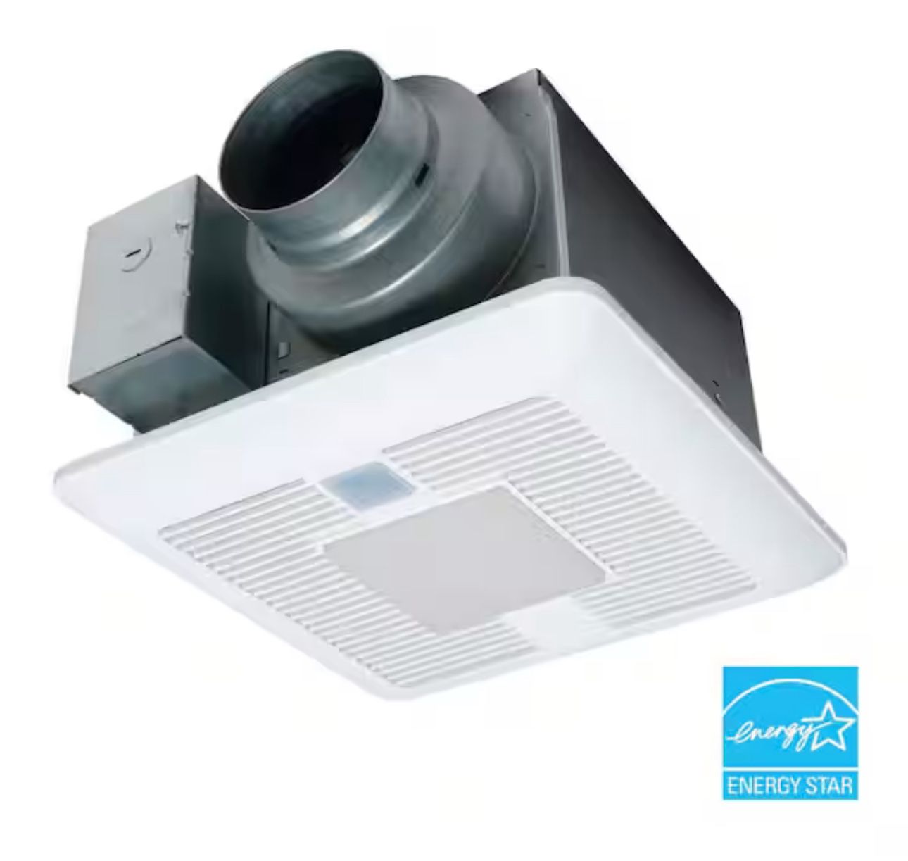 WhisperSense DC fan-LED Lights Motion and Humidity Sensors Delay Timer Pick-A-Flow Speed Selector 50, 80 or 110 CFM