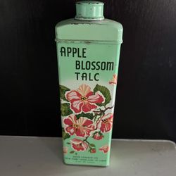 Collectible Vintage Apple Blossom Talc Tin