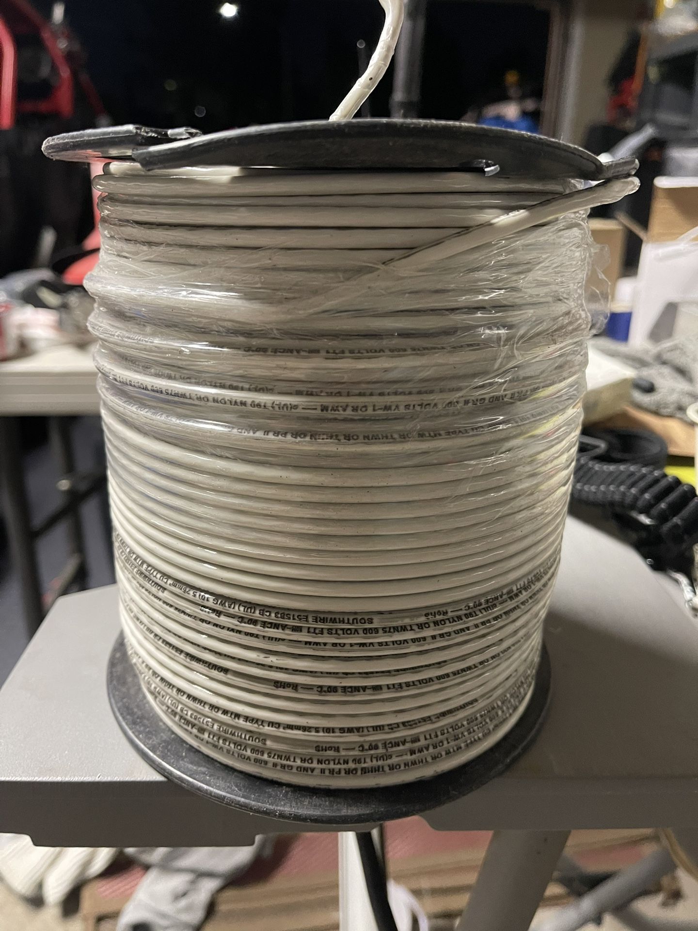 10 Gauge THHN Stranded Copper Building Wire (500, White)