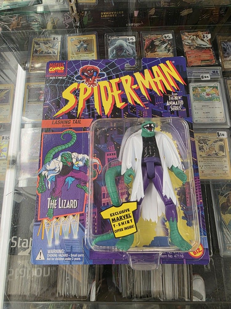 1994 Marvel Spider-Man The Lizard Action Figure Lashing Tail Toy Biz New