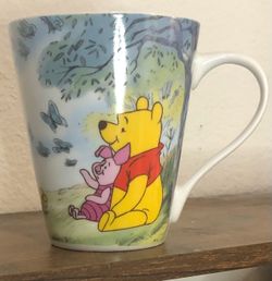 Disney Winnie The Pooh Piglet & Tigger Flowers Butterflies Coffee Mug Tea Cup