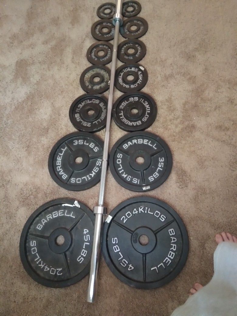 Cap Olympic Weight Set W/Bar for Sale in Canton, OH OfferUp